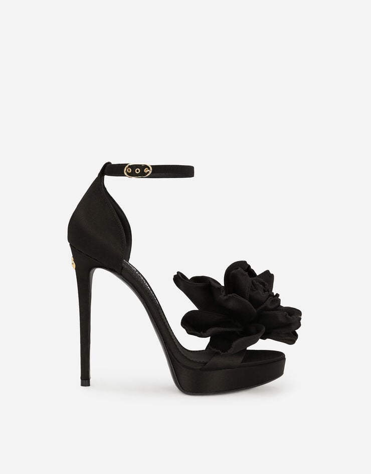 Dolce&Gabbana Satin platform sandals Black CR1622AR572