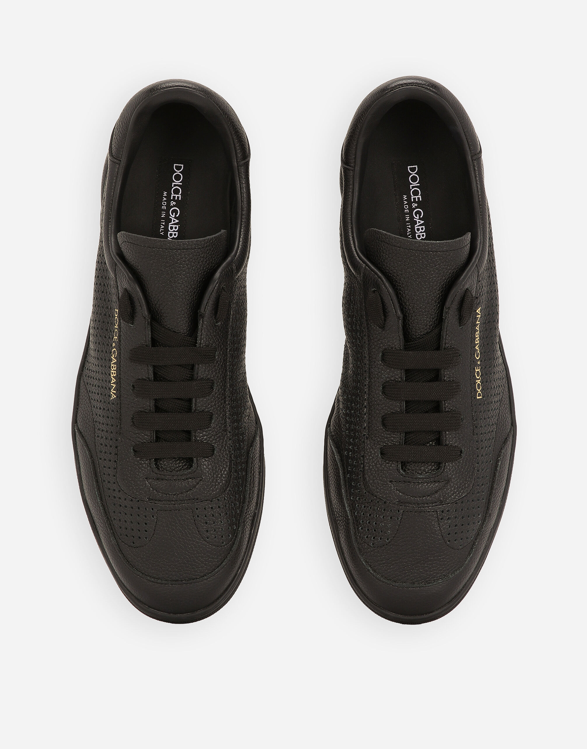 Perforated calfskin Saint Tropez sneakers in Black for Men 