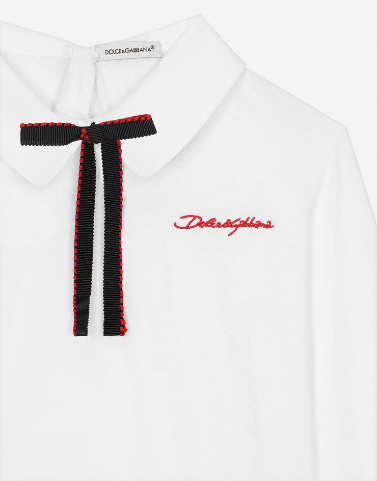 Dolce & Gabbana Dolce&Gabbanaロゴ ジャージー Tシャツ White L5JTNNG7NNV