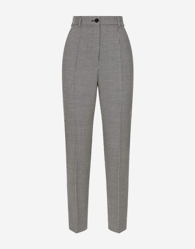 Dolce & Gabbana Tailored wool houndstooth pants Multicolor FTAM2TFQ2NW