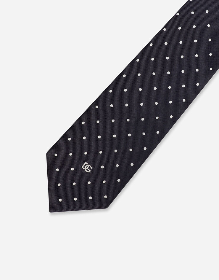 Dolce&Gabbana 8-cm silk jacquard blade tie with DG logo синий GT147EG0JQY