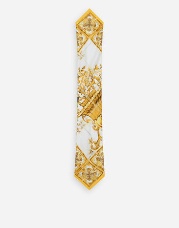Dolce & Gabbana Silk twill scarf with majolica print Print FB389AGDCM4