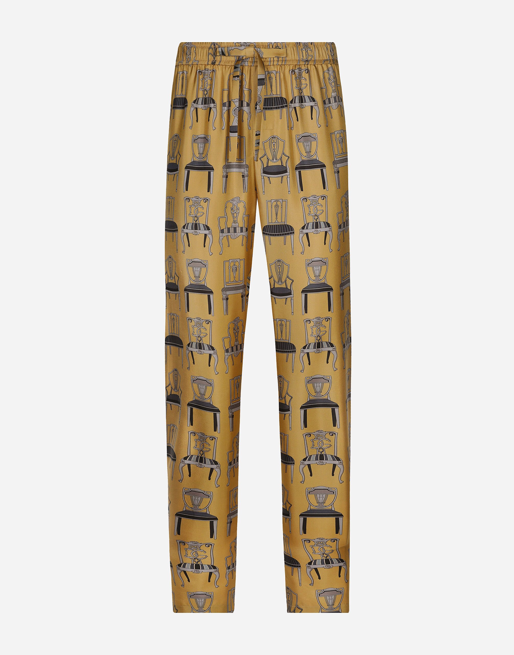 ${brand} Pantalon de jogging en sergé de soie à imprimé ${colorDescription} ${masterID}