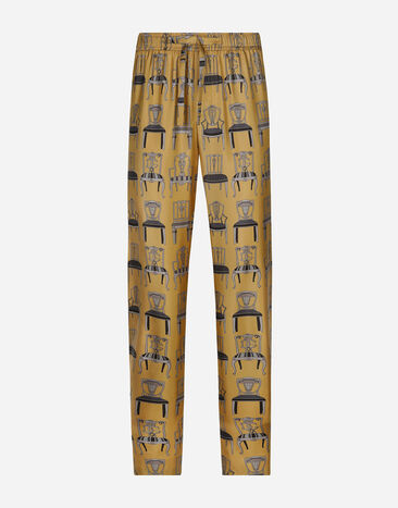 ${brand} Printed silk twill jogging pants ${colorDescription} ${masterID}