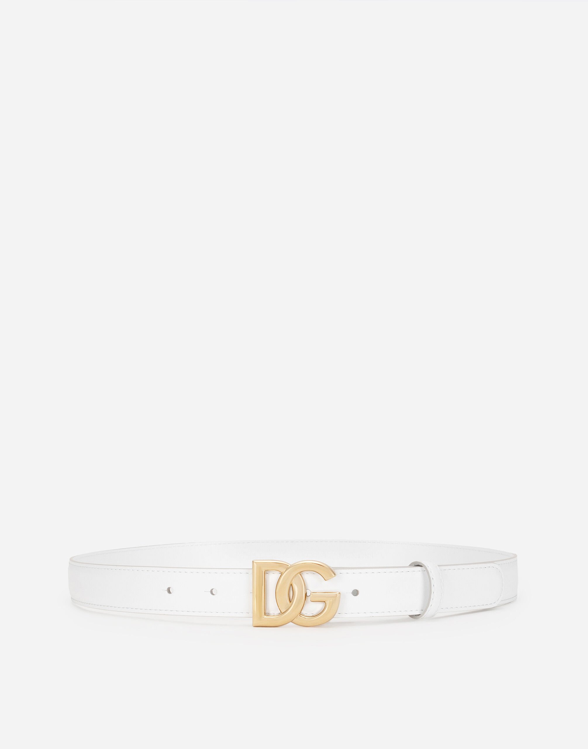 ${brand} Ceinture en cuir de veau avec logo DG ${colorDescription} ${masterID}