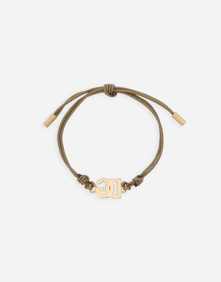 Dolce & Gabbana DG 徽标与绳编手链 米色 WBP6X2W1111