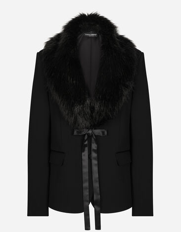 ${brand} Wool jacket with faux fur collar ${colorDescription} ${masterID}