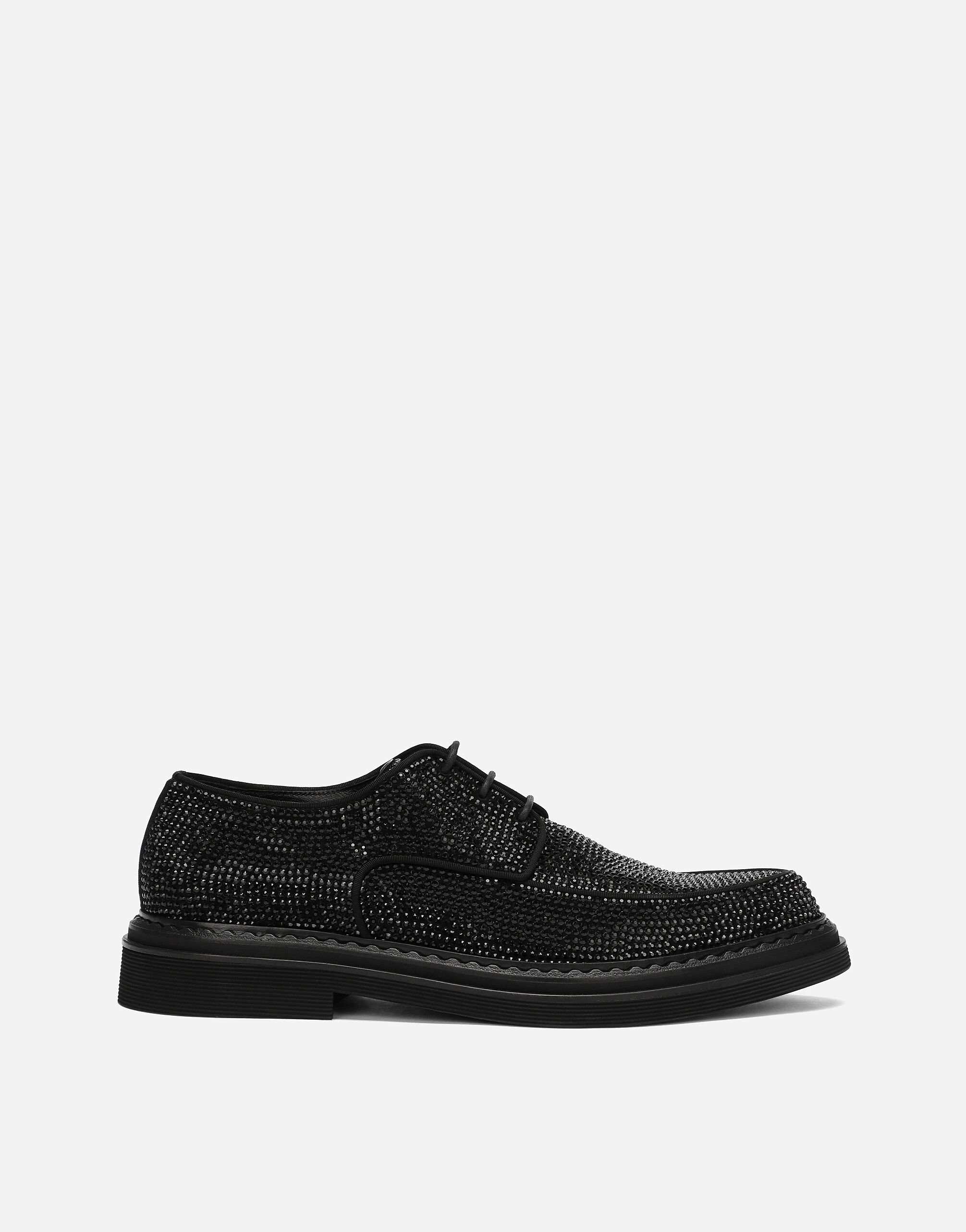 ${brand} Suede Derby shoes with fusible rhinestone detailing ${colorDescription} ${masterID}