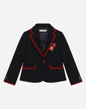 ${brand} Single-breasted wool jacket with satin details ${colorDescription} ${masterID}