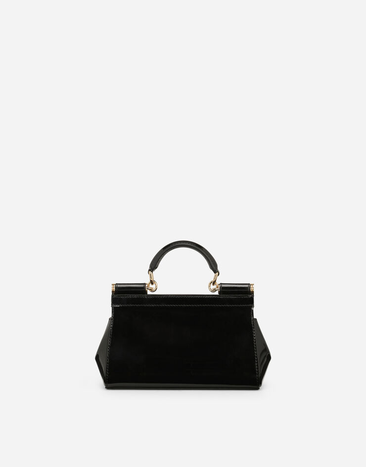Dolce & Gabbana Black Sicily Small Leather Top Handle Bag