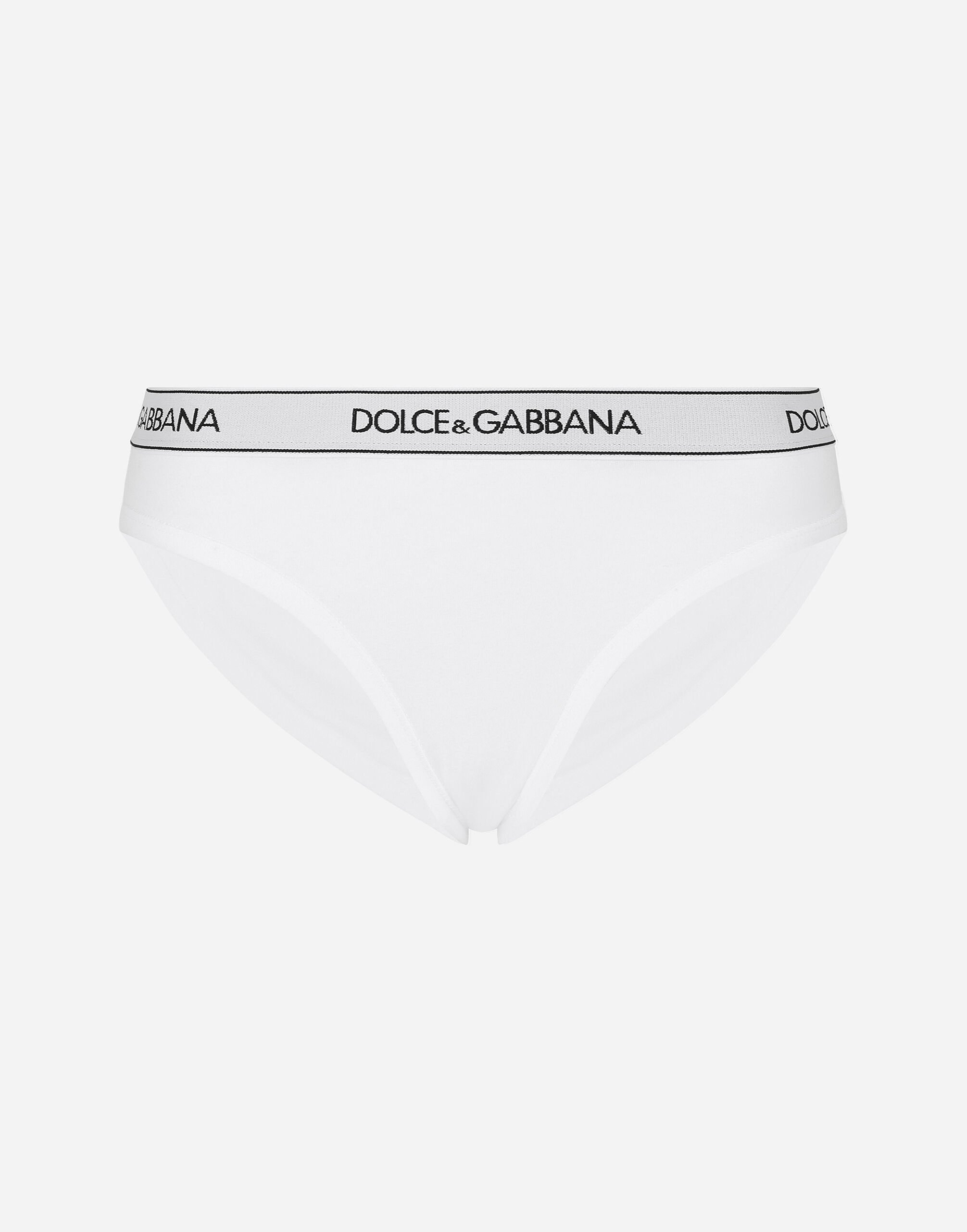 Dolce & Gabbana Jersey briefs with branded elastic Print F6ZT0THS5M3