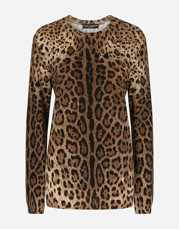 Dolce&Gabbana Джемпер из кашемира с леопардовым принтом леопардовым принтом F9R11THSMW8
