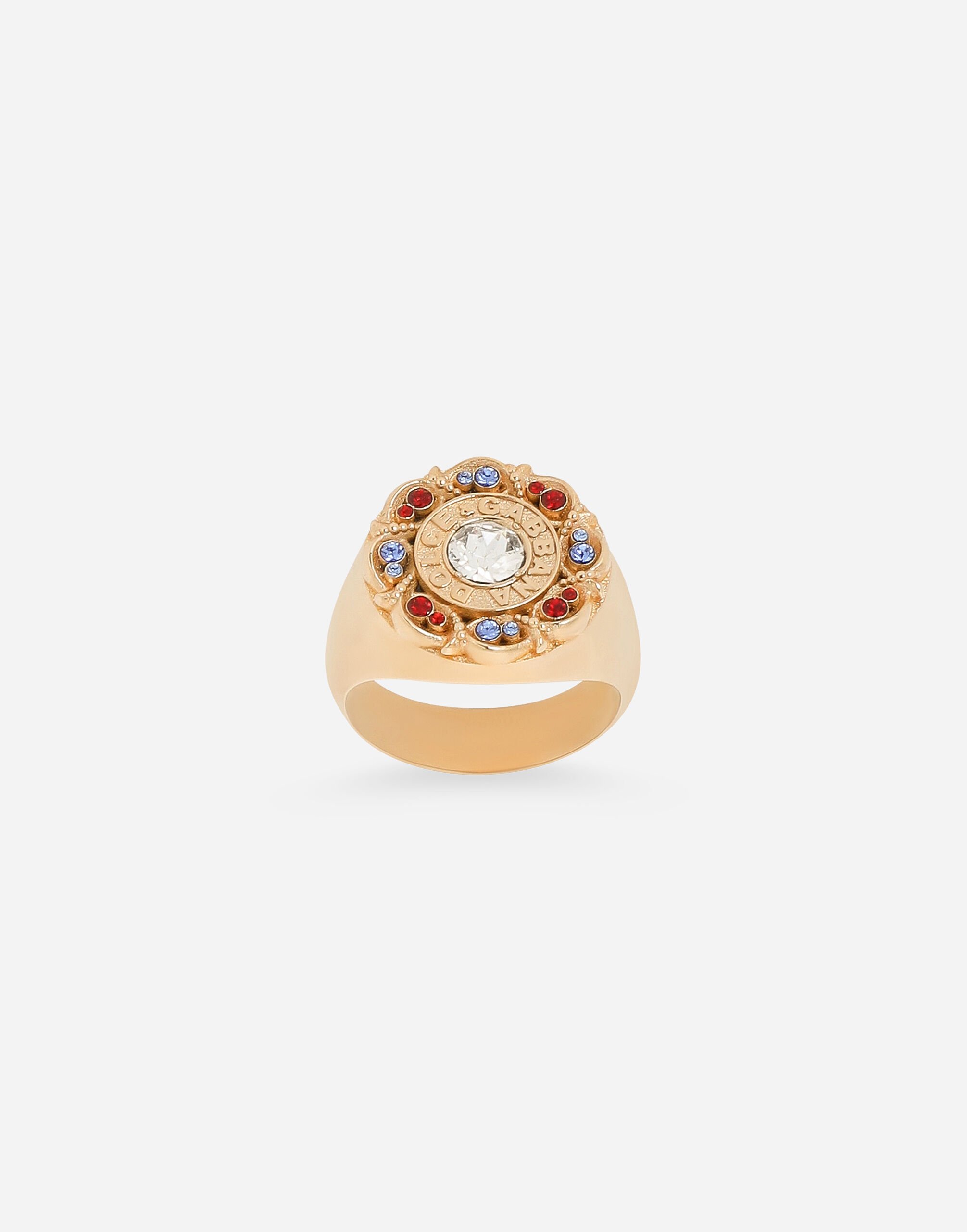 ${brand} Floral rhinestone-detailed ring ${colorDescription} ${masterID}