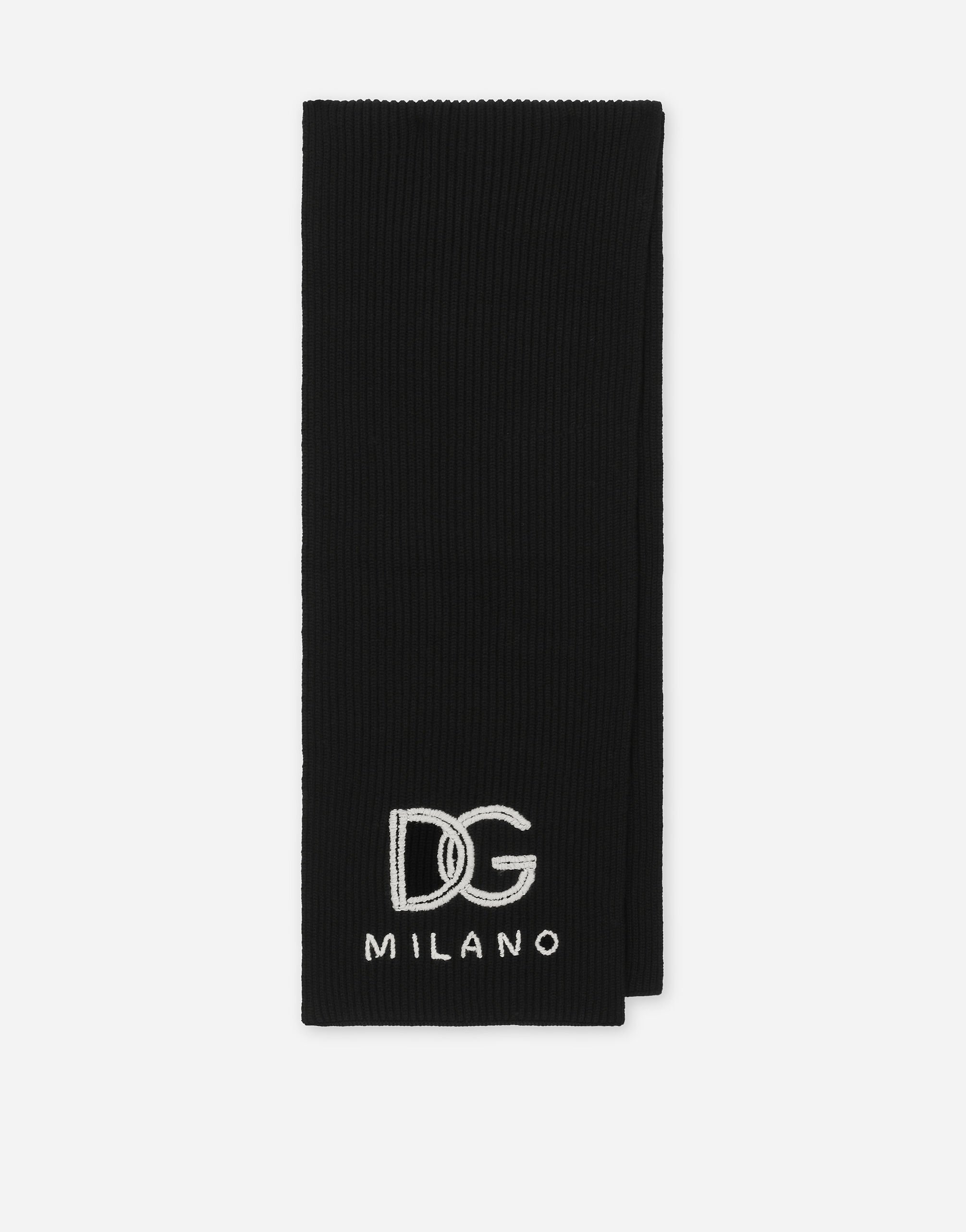 Dolce & Gabbana マフラー カシミア イングリッシュリブ DGロゴ プリ GQ348EG0WS2