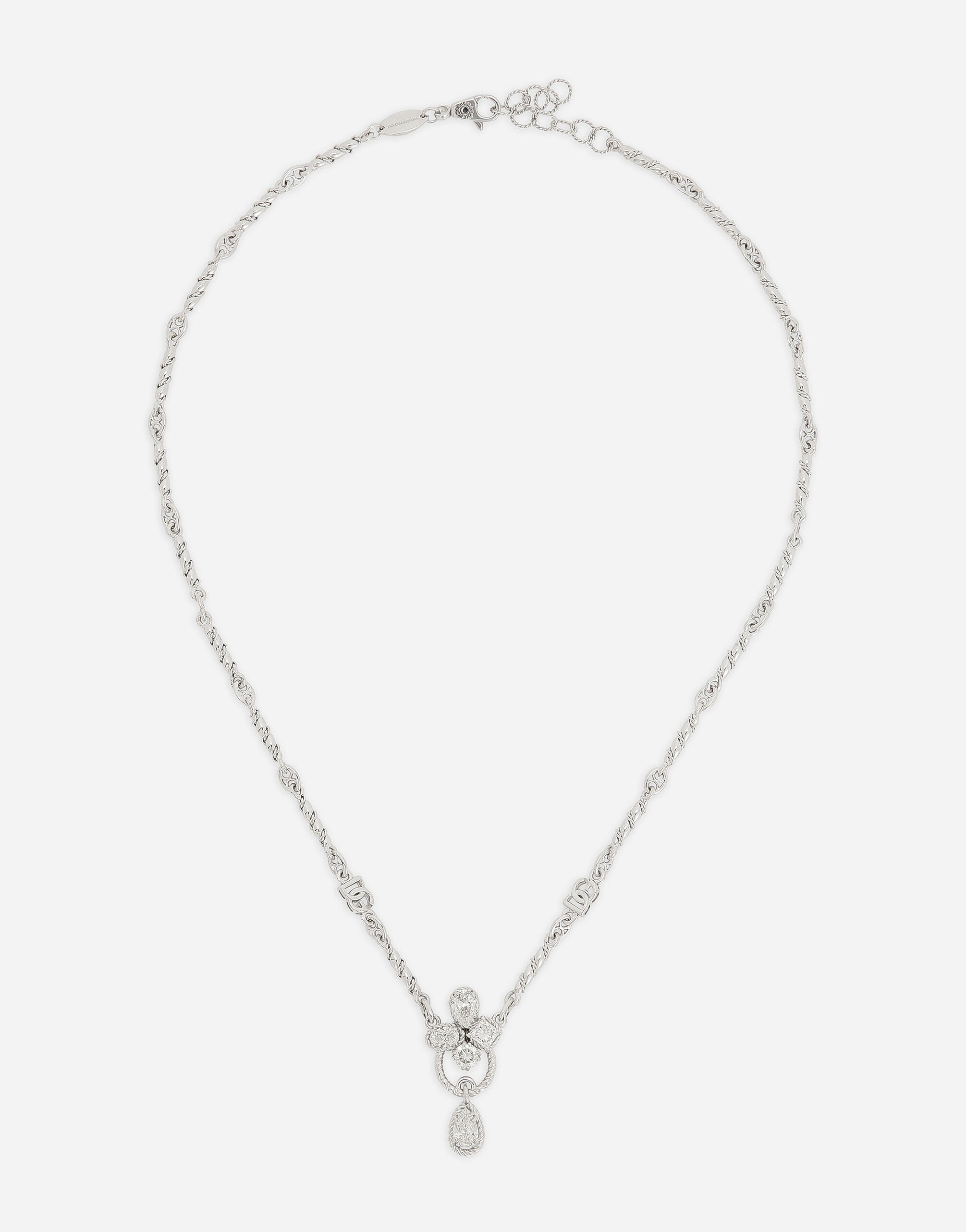 ${brand} Easy Diamond necklace in white gold 18Kt and diamonds ${colorDescription} ${masterID}