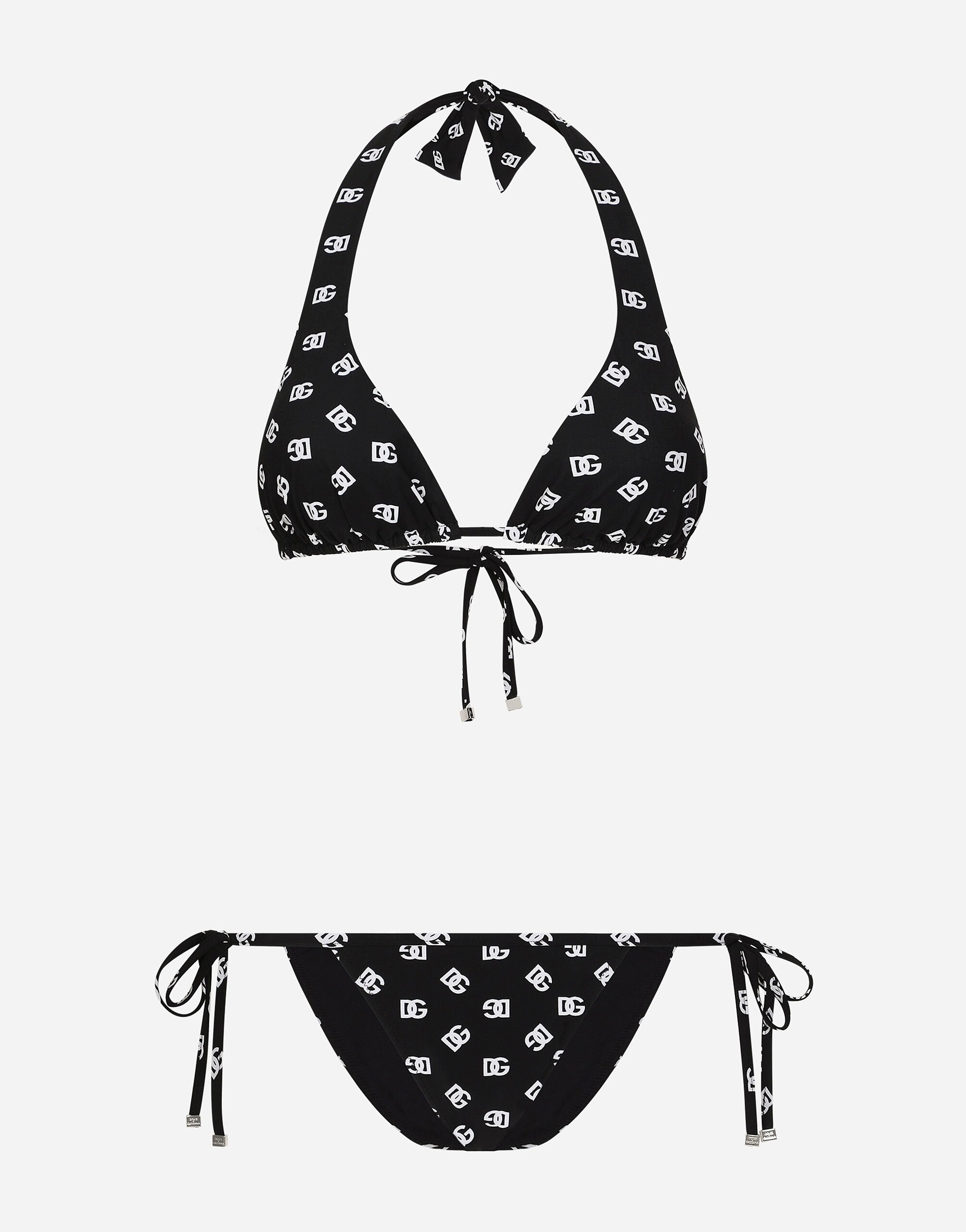 ${brand} Triangle bikini with DG logo print ${colorDescription} ${masterID}