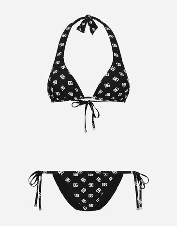 ${brand} Bikini a triangolo stampa logo DG ${colorDescription} ${masterID}