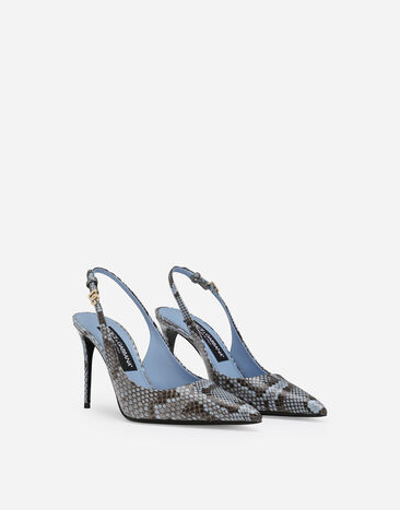 Dolce & Gabbana Python skin slingbacks Light Blue CG0774A2111