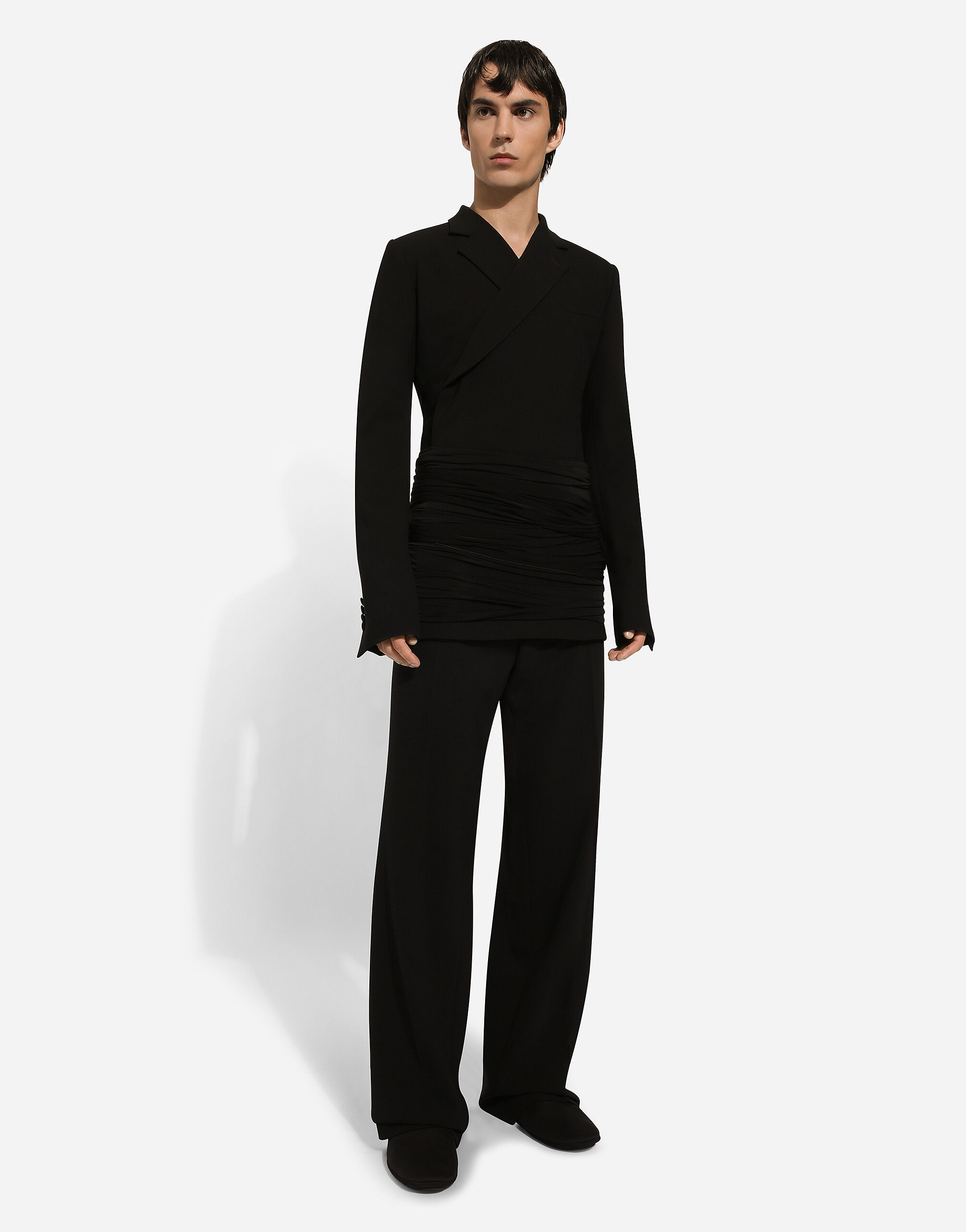 Dolce amp; Gabbana straight-leg stretch-wool trousers - Black