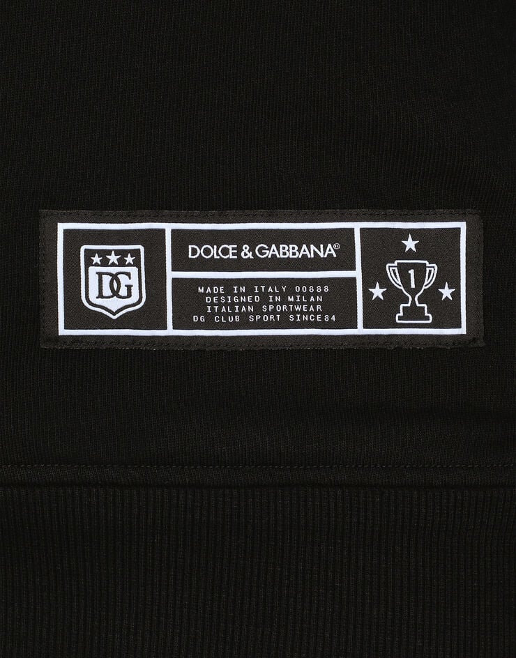 Dolce & Gabbana Sweatshirt aus Jersey mit Dolce&Gabbana Logoprint Schwarz G9AHSTG7NYD