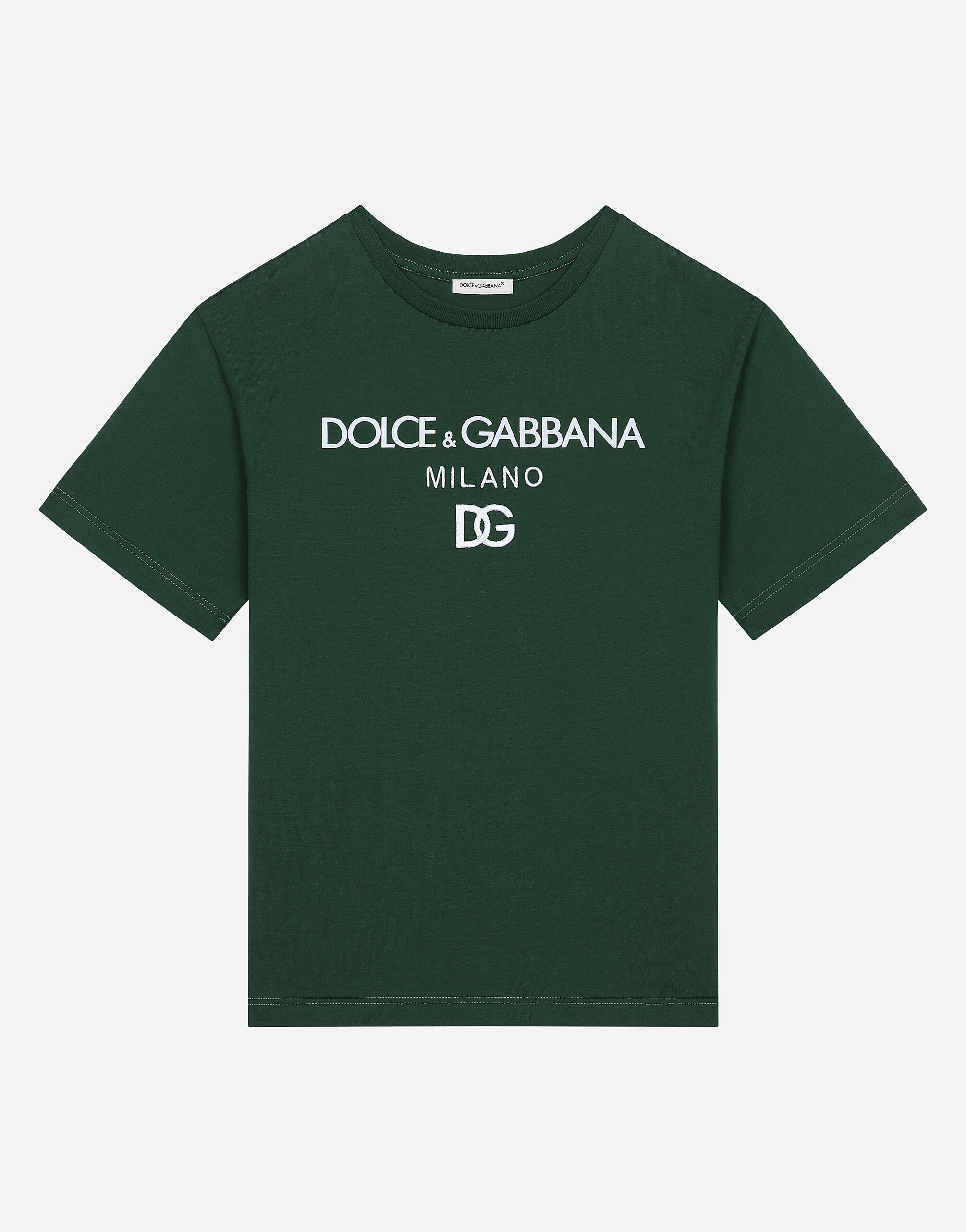 Dolce & Gabbana Футболка из джерси с принтом логотипа Отпечатки L4JTHVII7ED