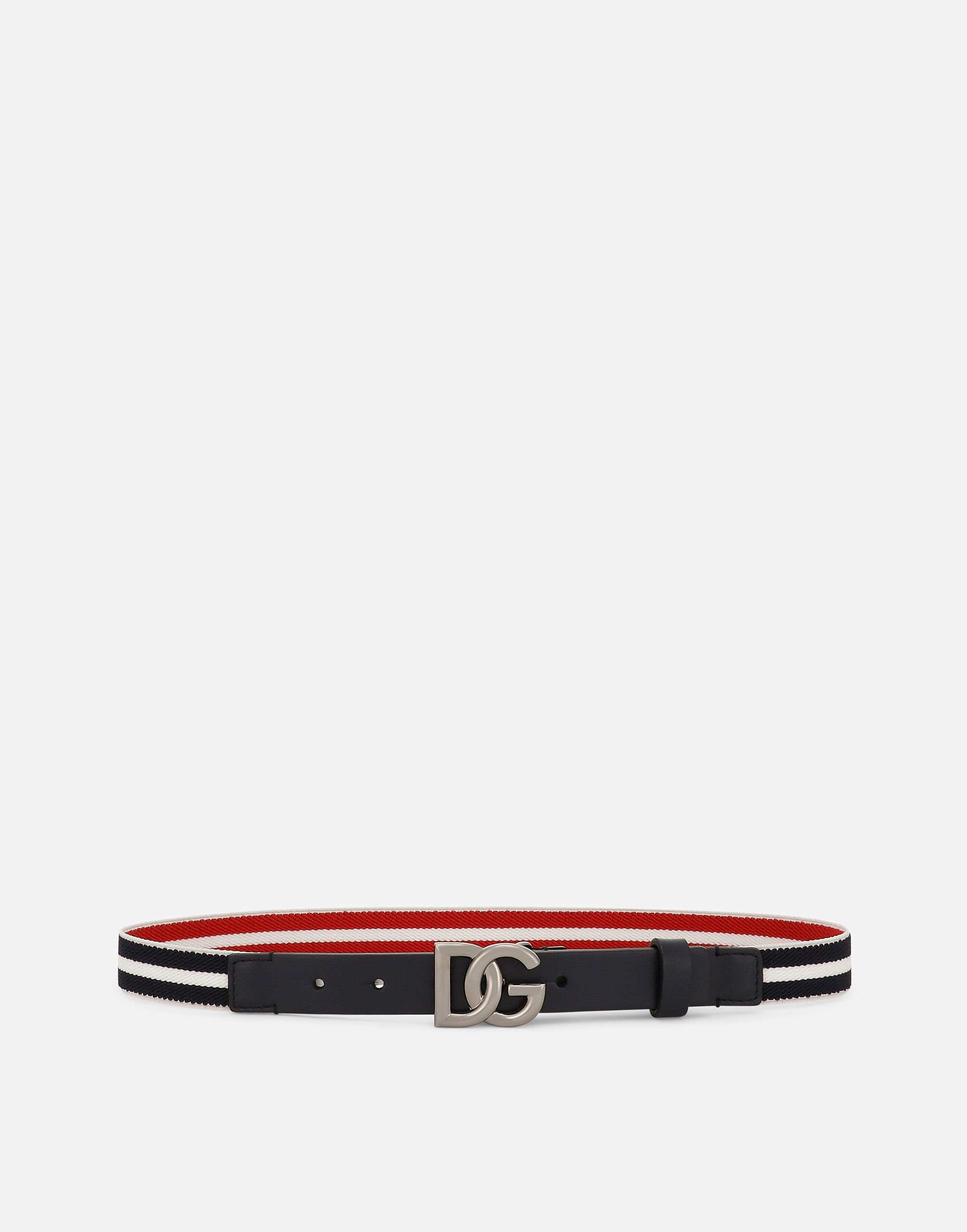 Dolce & Gabbana Stretch belt with DG logo Transparent lime VG400NVP171