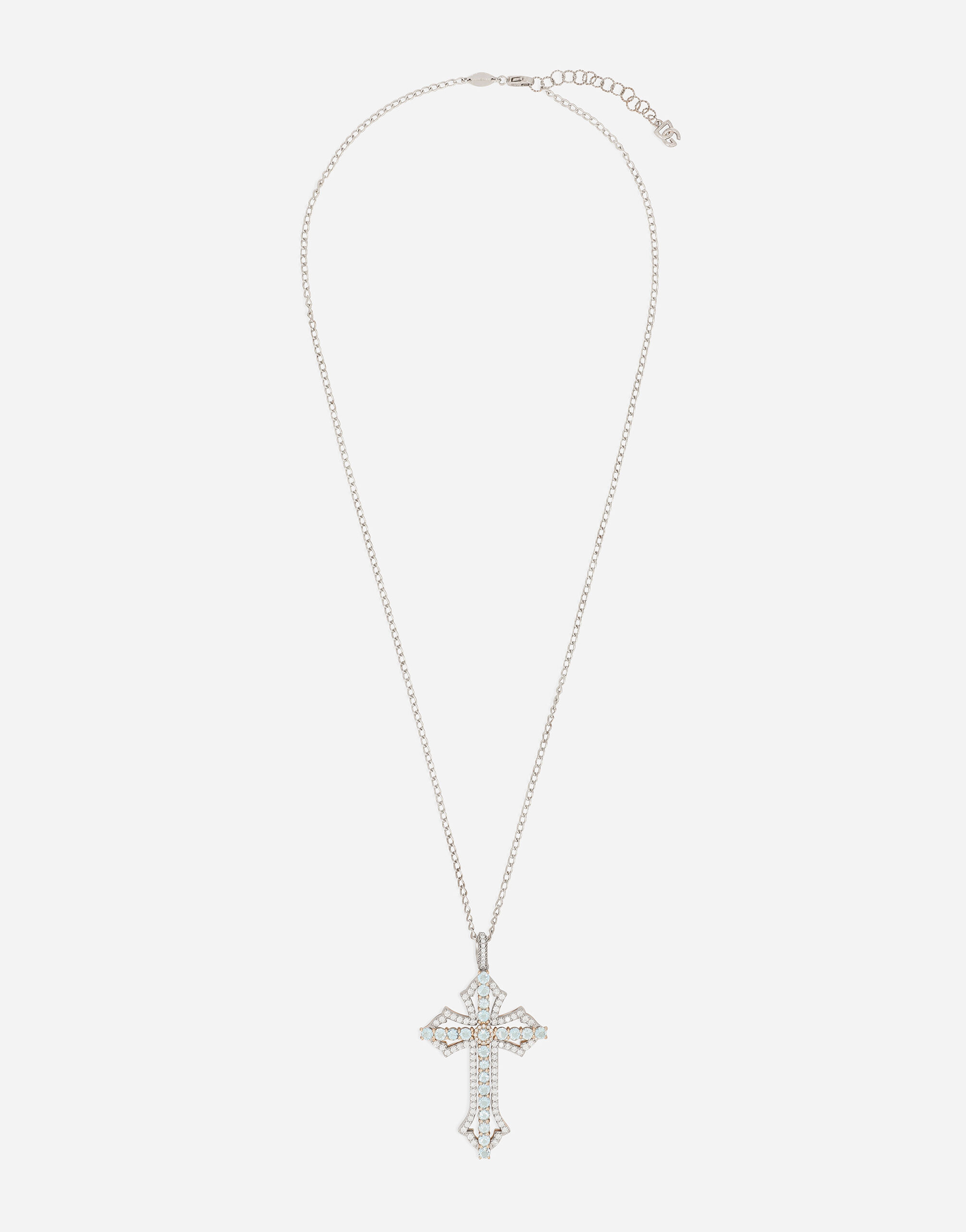 ${brand} Tradition pendant in white gold 18kt with aquamarines and diamonds ${colorDescription} ${masterID}