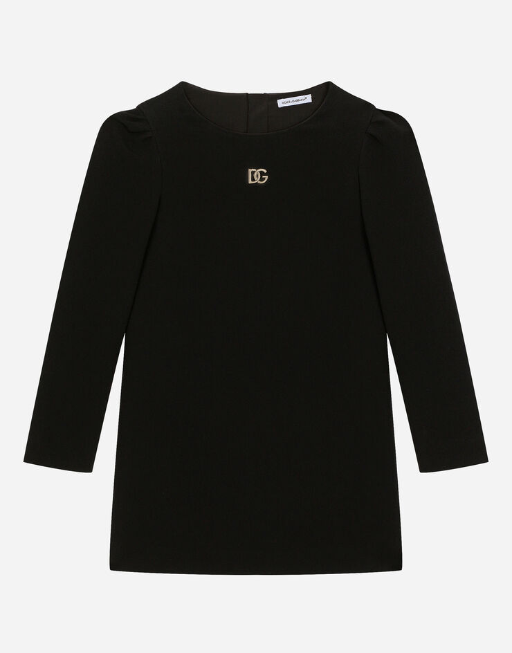 Dolce & Gabbana Cady dress with DG logo Negro L53DU0G7L3U