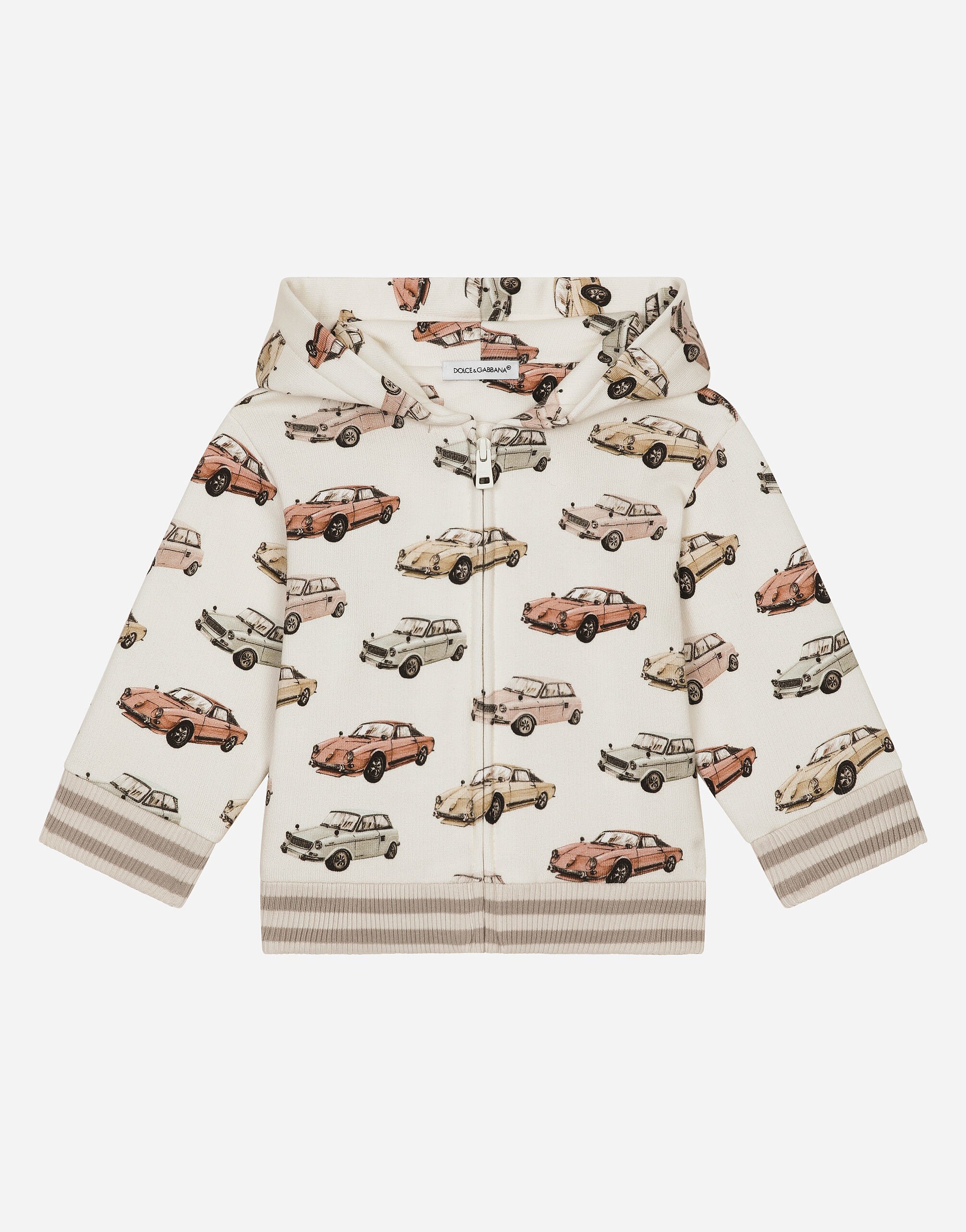 Dolce & Gabbana Sweat-shirt en jersey avec capuche et imprimé Imprimé L1JTEYII7EA