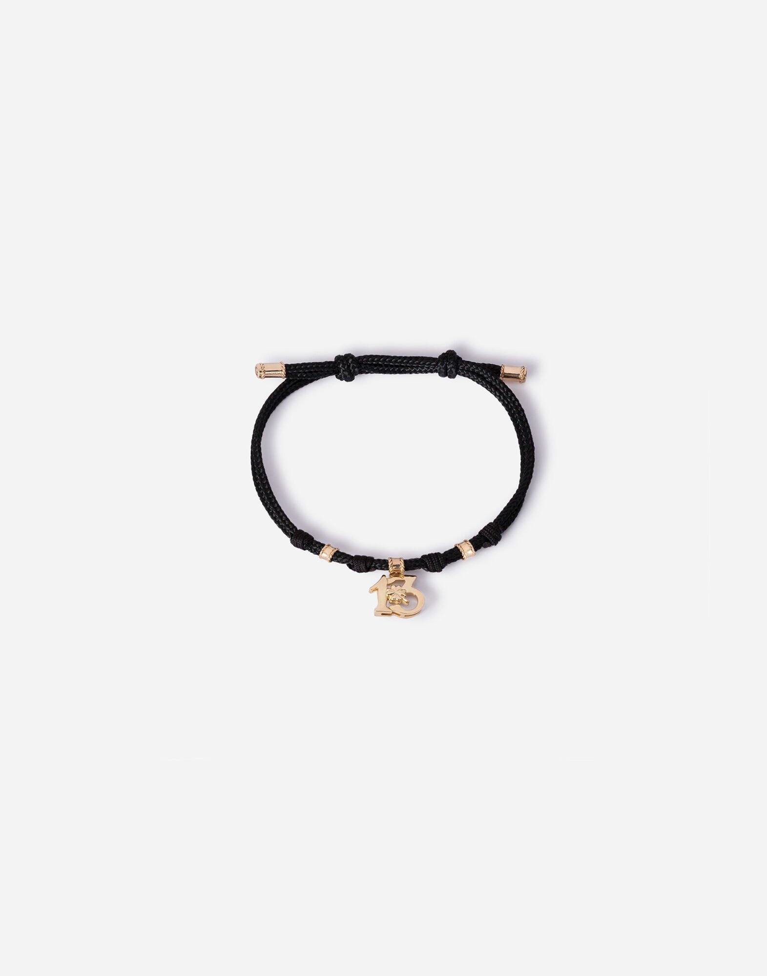 ${brand} Fabric Good luck bracelet with yellow gold pendant charm ${colorDescription} ${masterID}