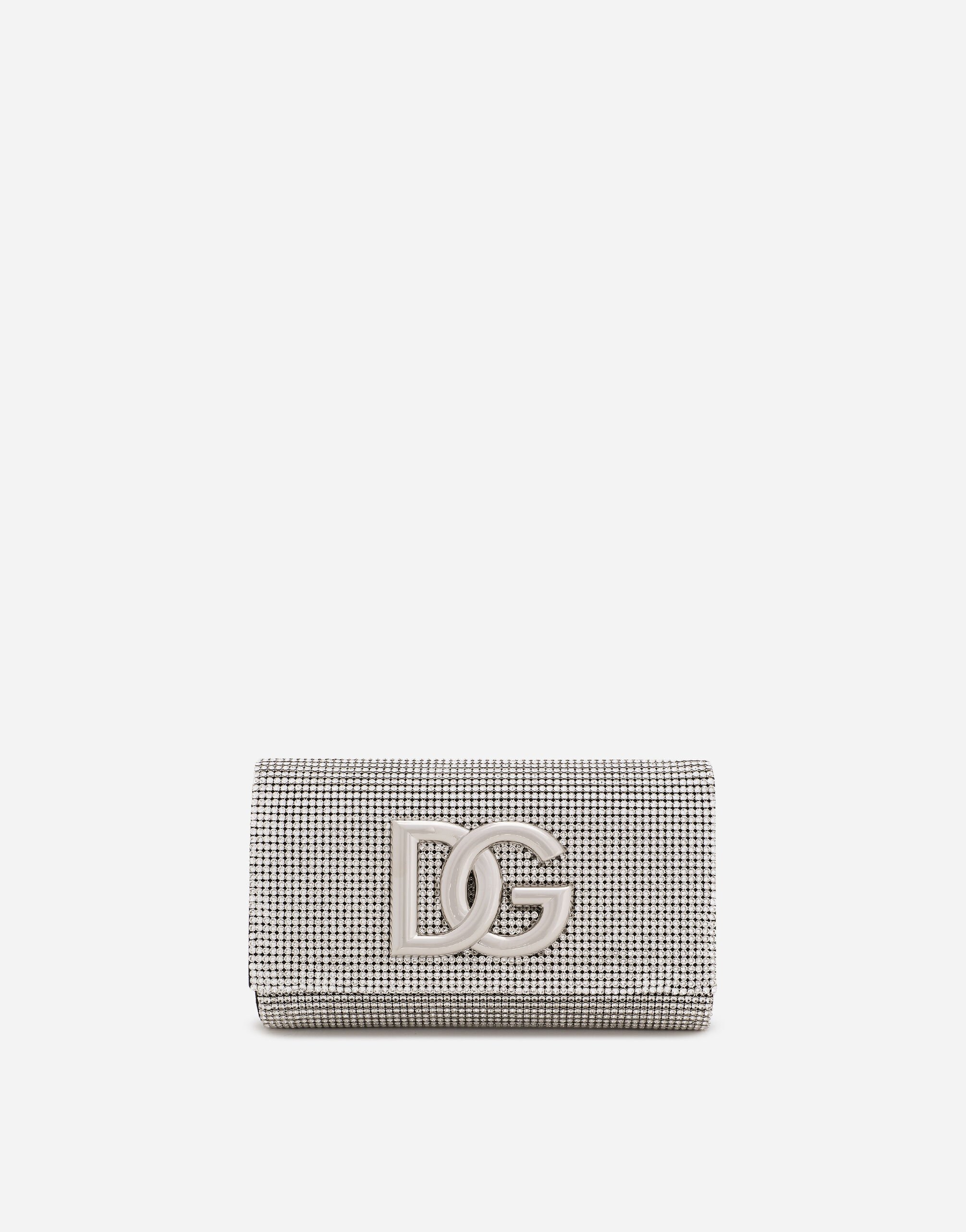 Dolce & Gabbana حقيبة بشعار DG من كريستال شبكي متعدد الألوان BB7655A4547