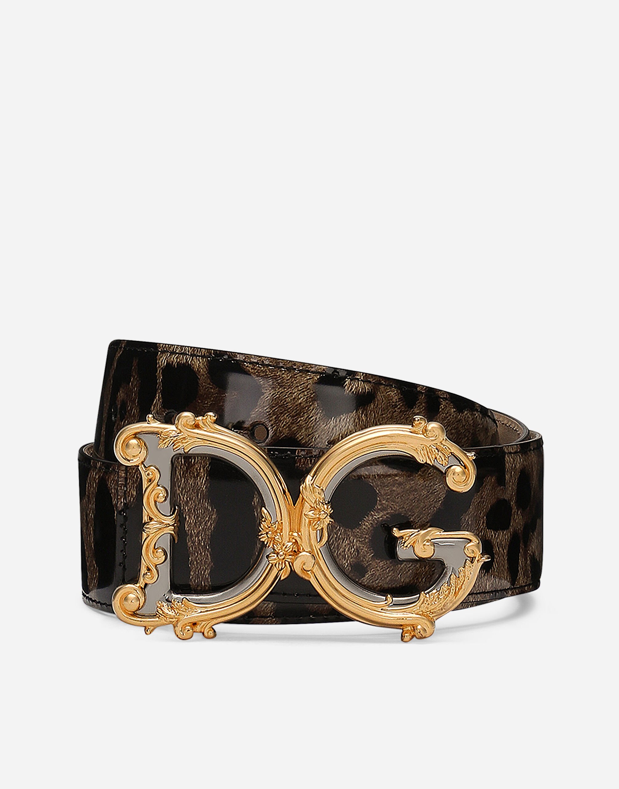 Dolce & Gabbana Cinturón DG Girls Estampado Animalier BE1446AM568