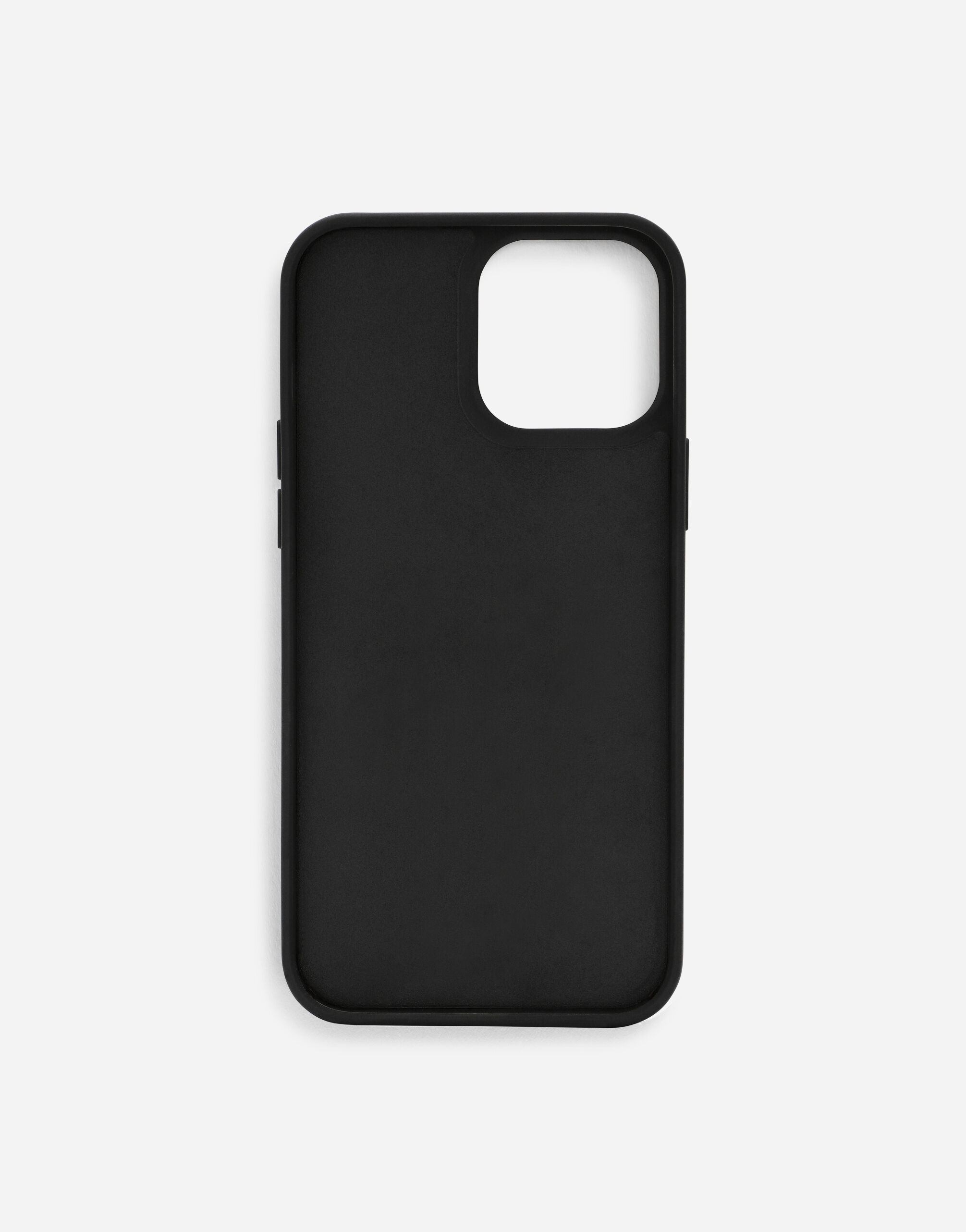 Calfskin iPhone 13 Pro Max cover with DG logo in Black for Men 