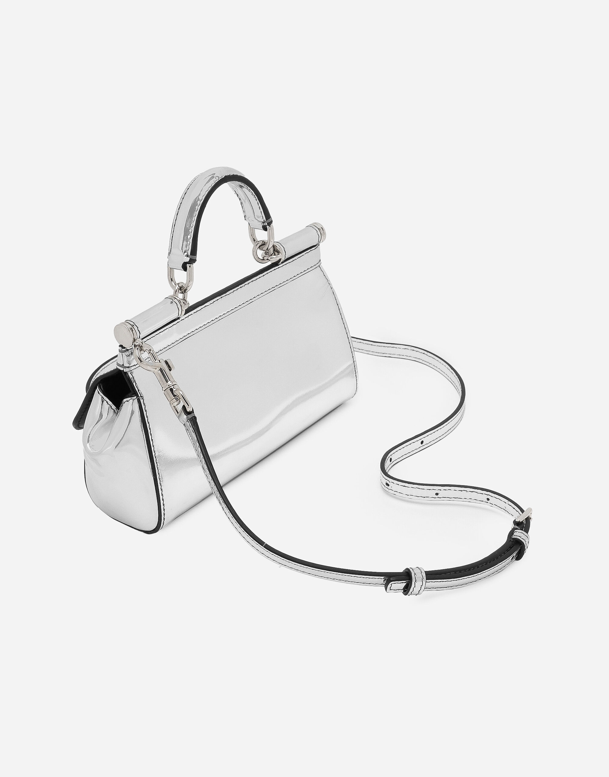 Small Sicily handbag in Silver for Women | Dolce&Gabbana®