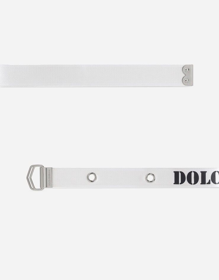 Dolce & Gabbana Branded tape belt Blanc BC4851AQ048