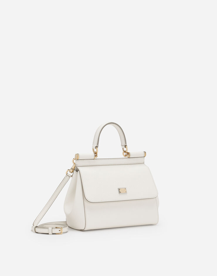 Dolce & Gabbana حقيبة يد Sicily متوسطة أبيض BB6003A1001