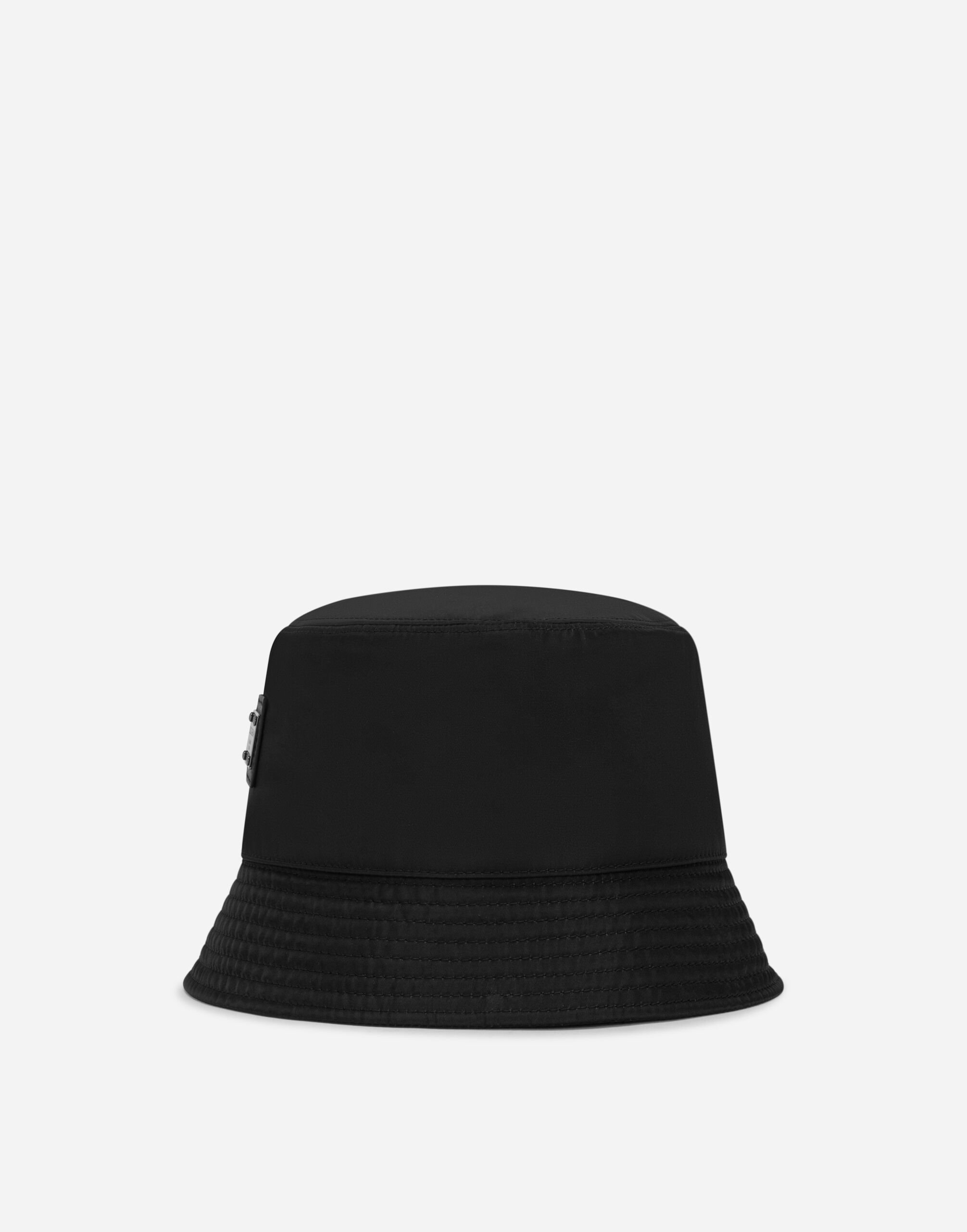 ${brand} Nylon bucket hat with branded plate ${colorDescription} ${masterID}