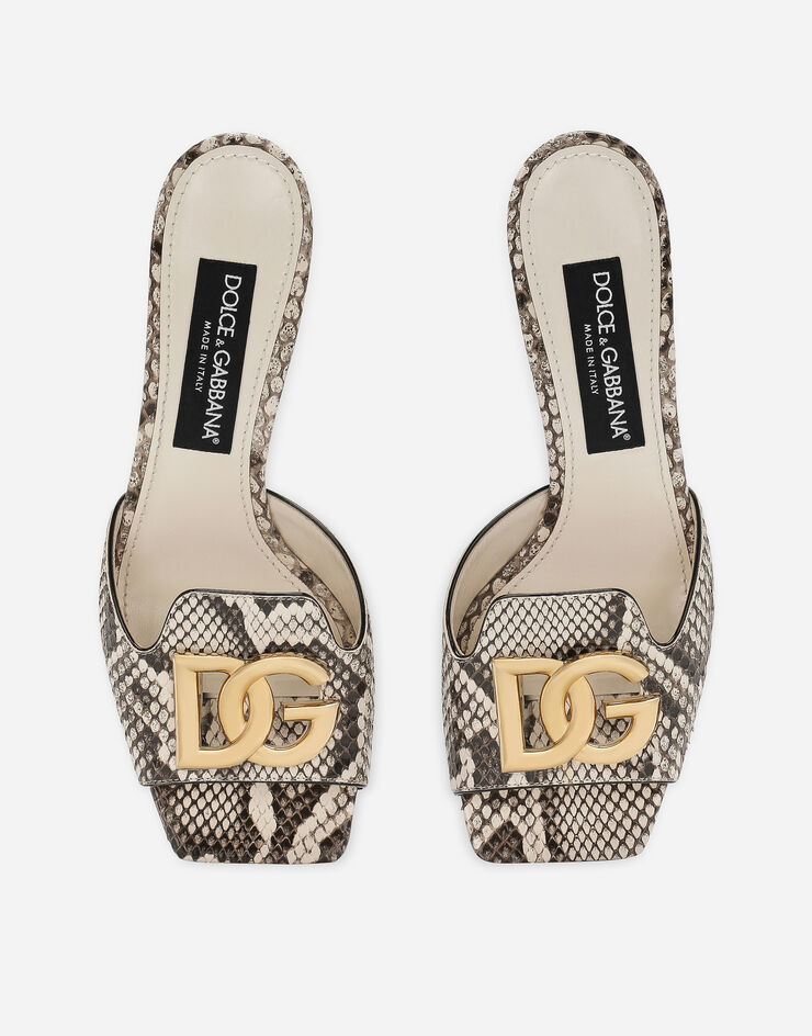 Dolce & Gabbana Python skin mules Grey CR1699A2Y68