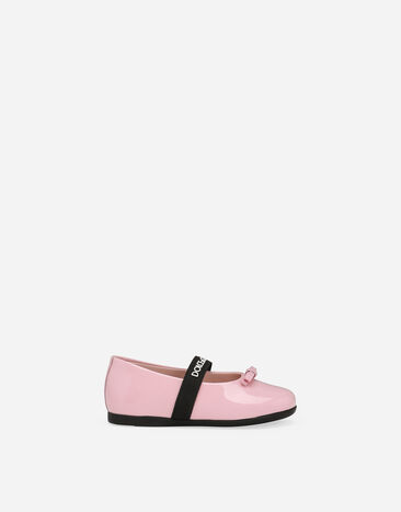 ${brand} Patent leather ballet flats with bow ${colorDescription} ${masterID}