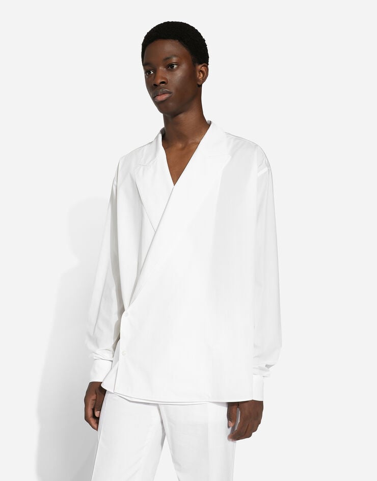 Dolce & Gabbana Camicia over in cotone Bianco G5LI3TFU5T9