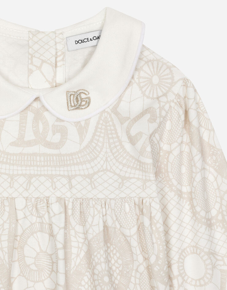 Dolce & Gabbana DG Loves Newborn プリント コットンインターロック 2点 ギフトセット Neutral L2JO2RII7EW