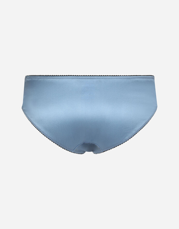 Dolce & Gabbana Slip en satin Bleu Clair O2B23TONO13