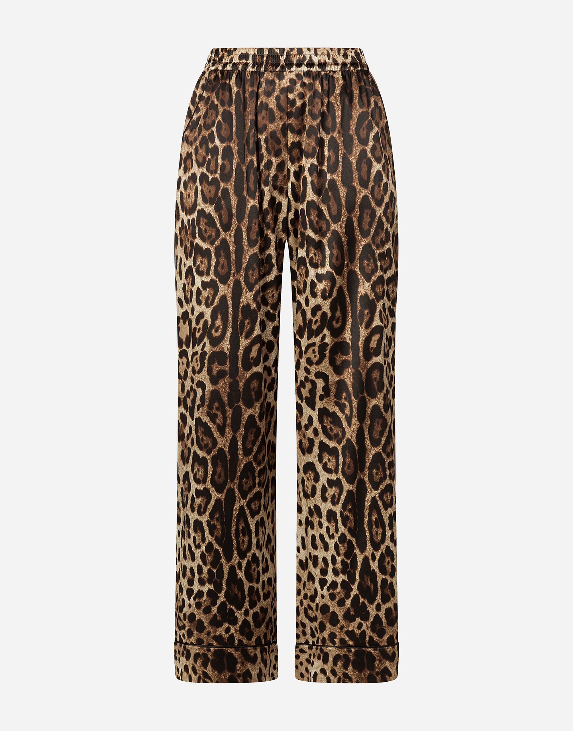 ${brand} Leopard-print satin pajama pants ${colorDescription} ${masterID}