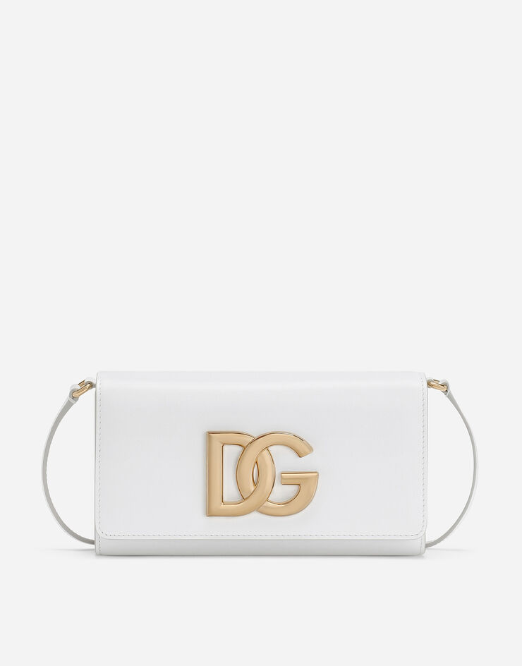 Calfskin 3.5 clutch in White for | Dolce&Gabbana® US