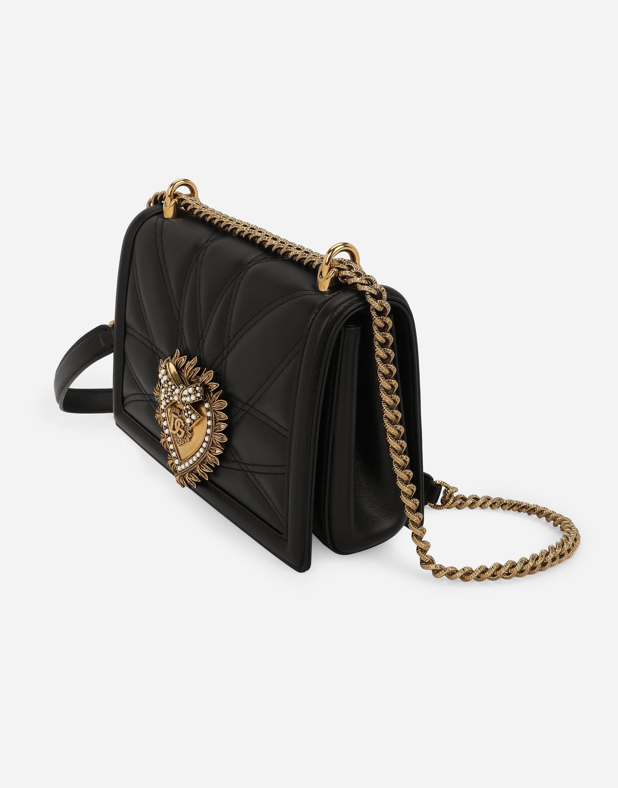 Medium Devotion bag in quilted nappa leather in Black for 