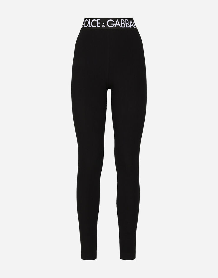 Dolce & Gabbana Black Floral Leggings Stretch Waist Pants – AUMI 4
