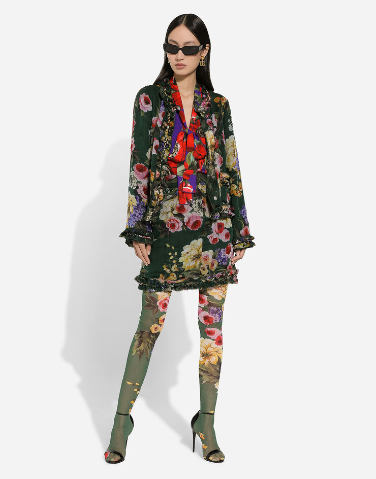 Dolce & Gabbana Garden-print chiffon jacket Estampado F26Y3TIS1SL