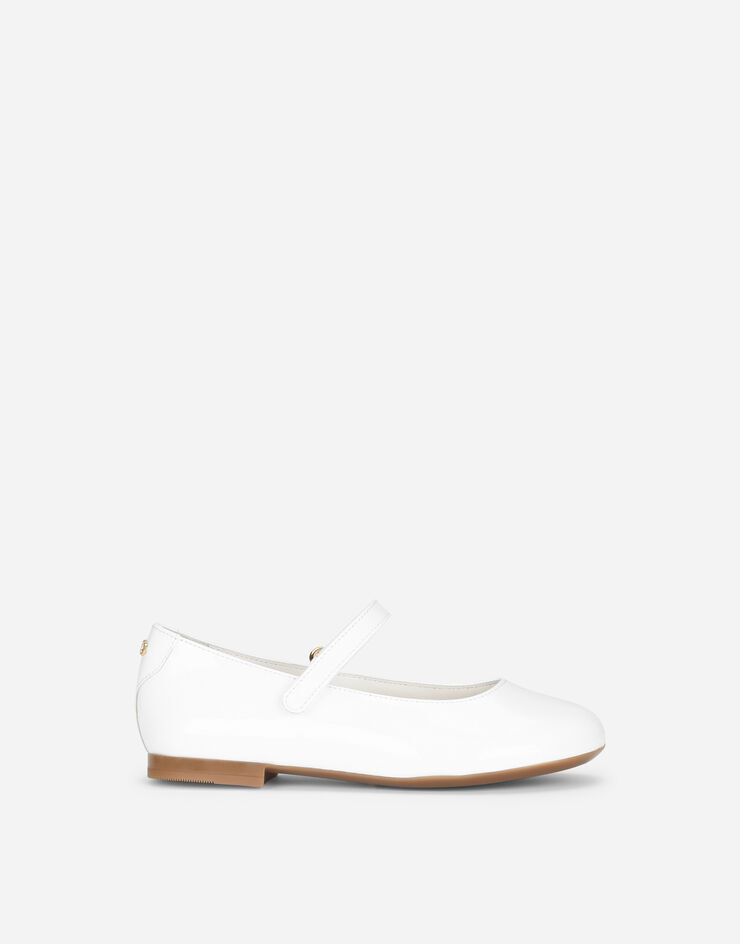 Dolce & Gabbana Patent leather ballet flats White D10699A1328