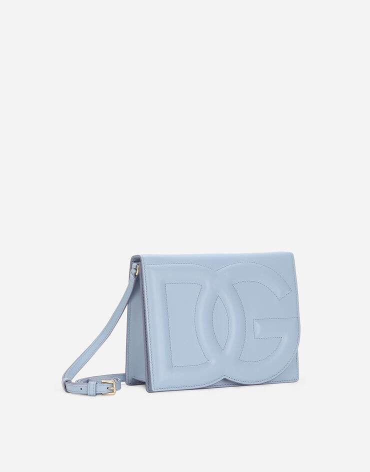 Dolce & Gabbana Sac à bandoulière DG Logo bag Bleu Clair BB7287AW576