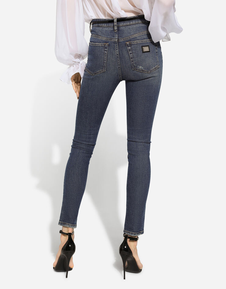 Dolce & Gabbana Jeans skinny Audrey in denim di cotone Multicolore FTC67DG8LX4